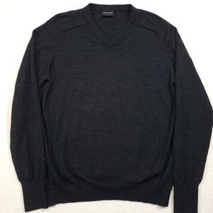 Galvin Green V-neck Sweater Mens Large Gray Merino Wool Golf Pullover 906656